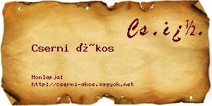 Cserni Ákos névjegykártya