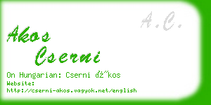 akos cserni business card